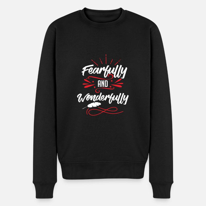 bibel spruch verse - Männer Premium Bio Pullover - Schwarz
