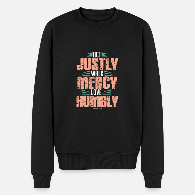 Versets bibliques Proverbe - Pull Premium bio Homme - noir