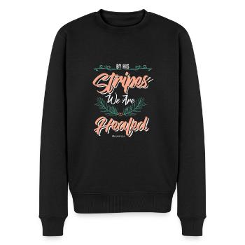 Bible Verses Healing - Men's Premium Organic Jumper - black - Front - Nico (187cm)