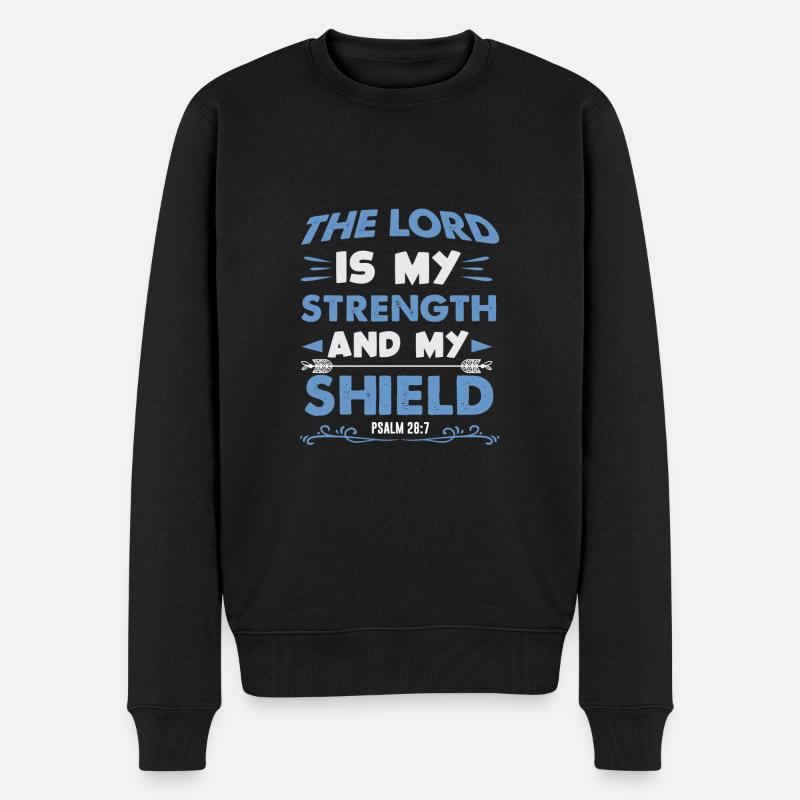 bibel gott kraft - Männer Premium Bio Pullover - Schwarz