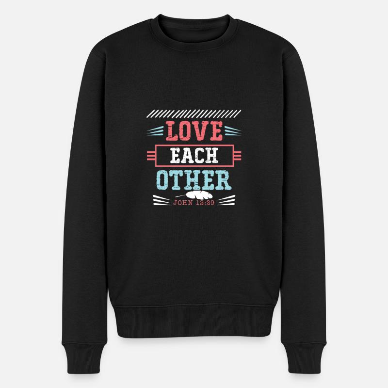 Verset biblique Jésus aime dire - Pull Premium bio Homme - noir