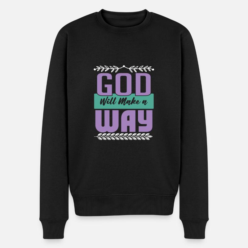 Bible Dieu fait un chemin - Pull Premium bio Homme - noir