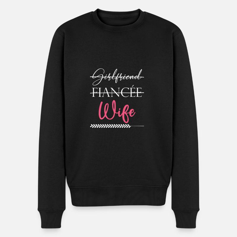 ehefrau paare liebe - Männer Premium Bio Pullover - Schwarz