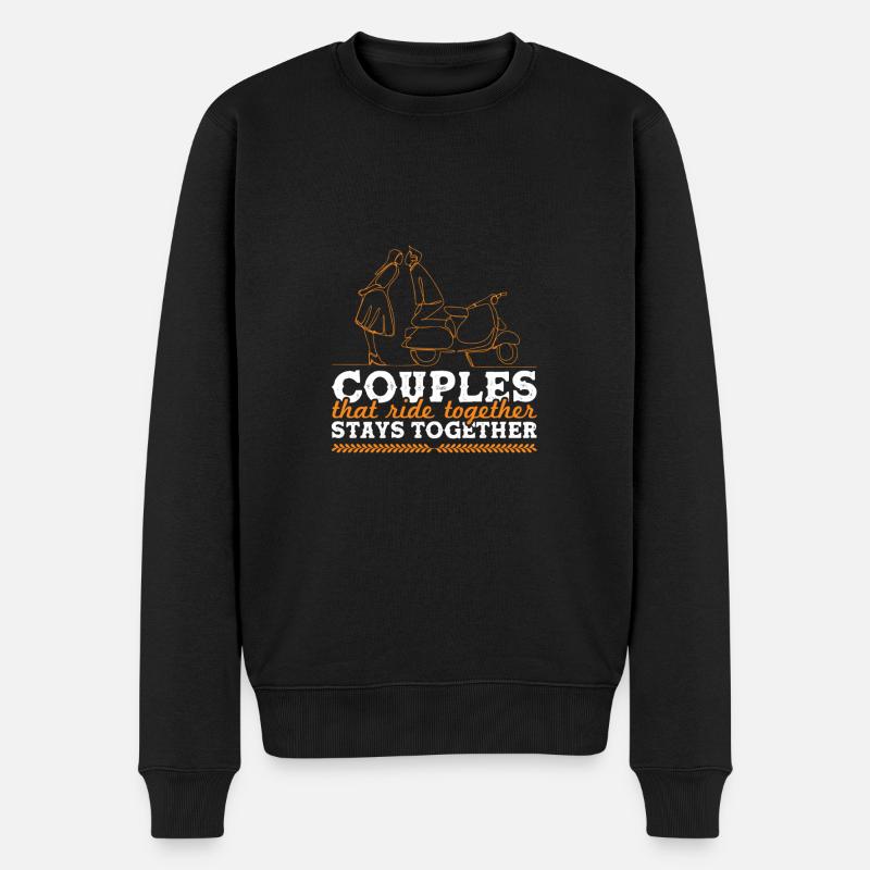couples de motards disant couple - Pull Premium bio Homme - noir