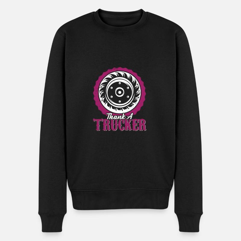 trucker spruch truck - Männer Premium Bio Pullover - Schwarz