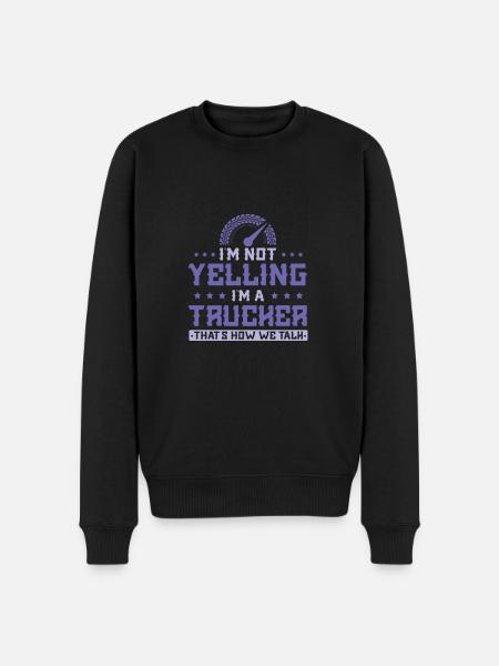 Trucker Cool Saying - Men's Premium Organic Jumper - black