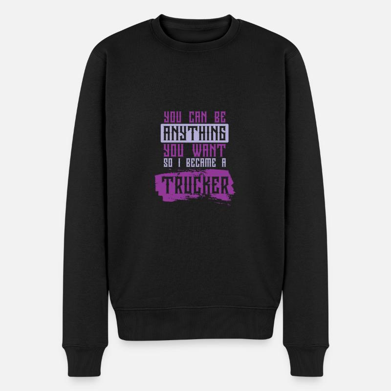 Dicton de camionneur - Pull Premium bio Homme - noir