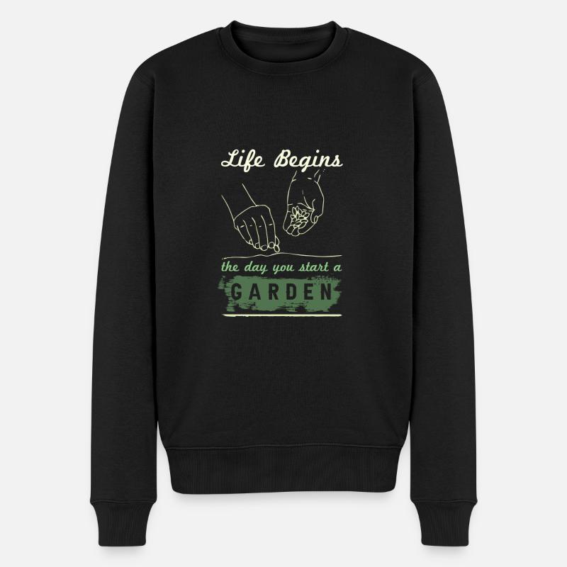 farmer garten - Männer Premium Bio Pullover - Schwarz