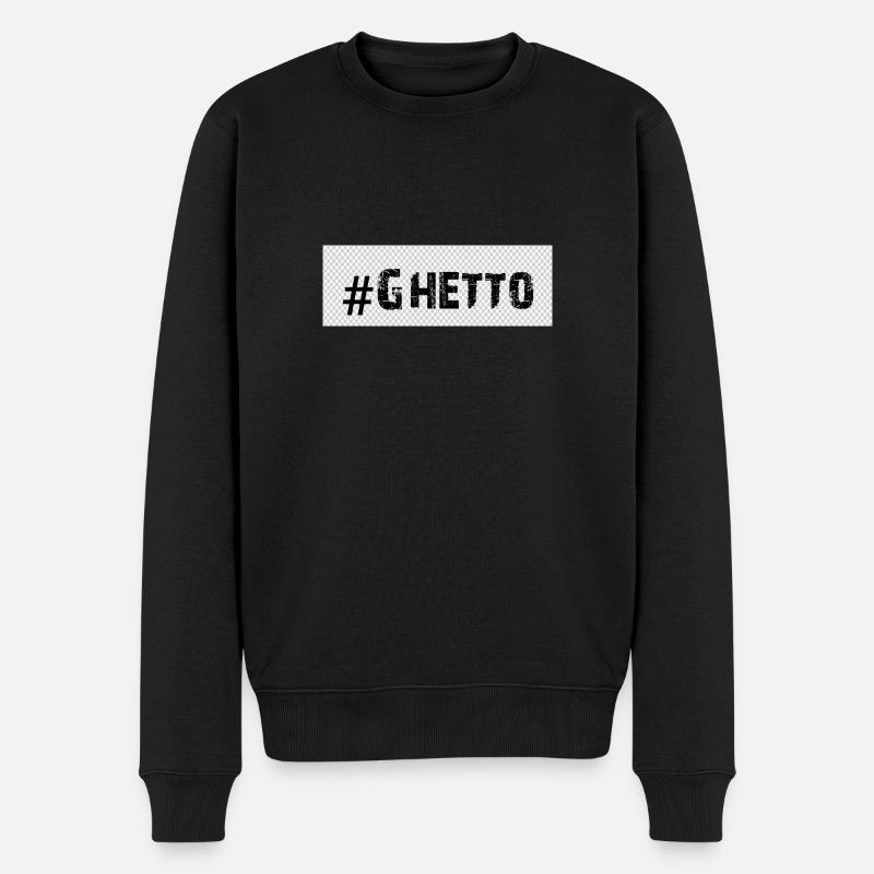 Ghetto - Pull Premium bio Homme - noir