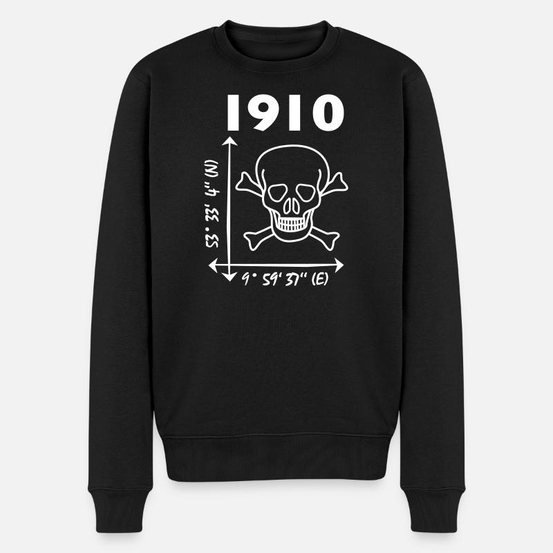 St. Pauli - Männer Premium Bio Pullover - Schwarz