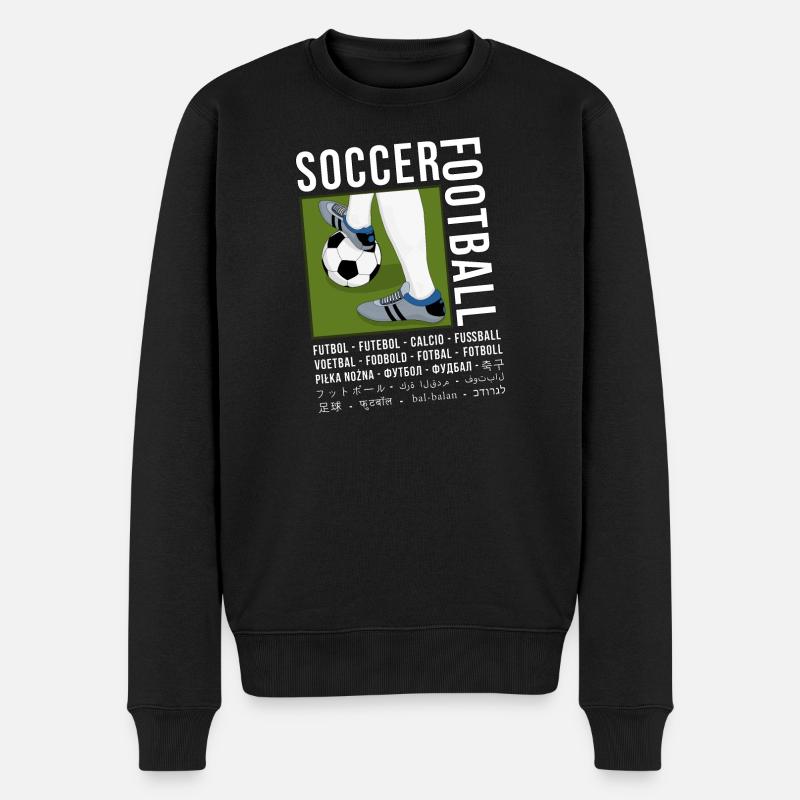 Football dans différentes langues - Pull Premium bio Homme - noir
