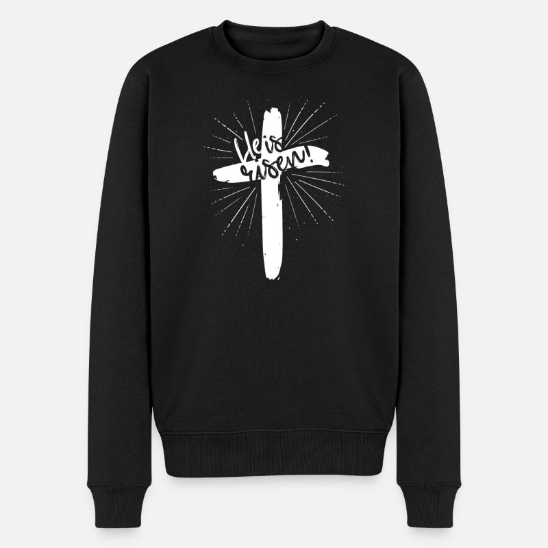 Il est ressuscité - Pull Premium bio Homme - noir