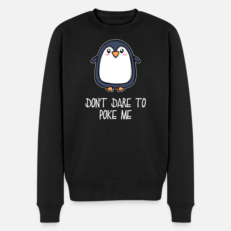 Antarktis Tier süß Pinguin Seevogel Statement - Männer Premium Bio Pullover - Schwarz