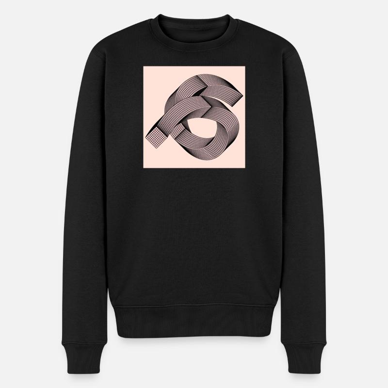 Grafisches Muster - Männer Premium Bio Pullover - Schwarz