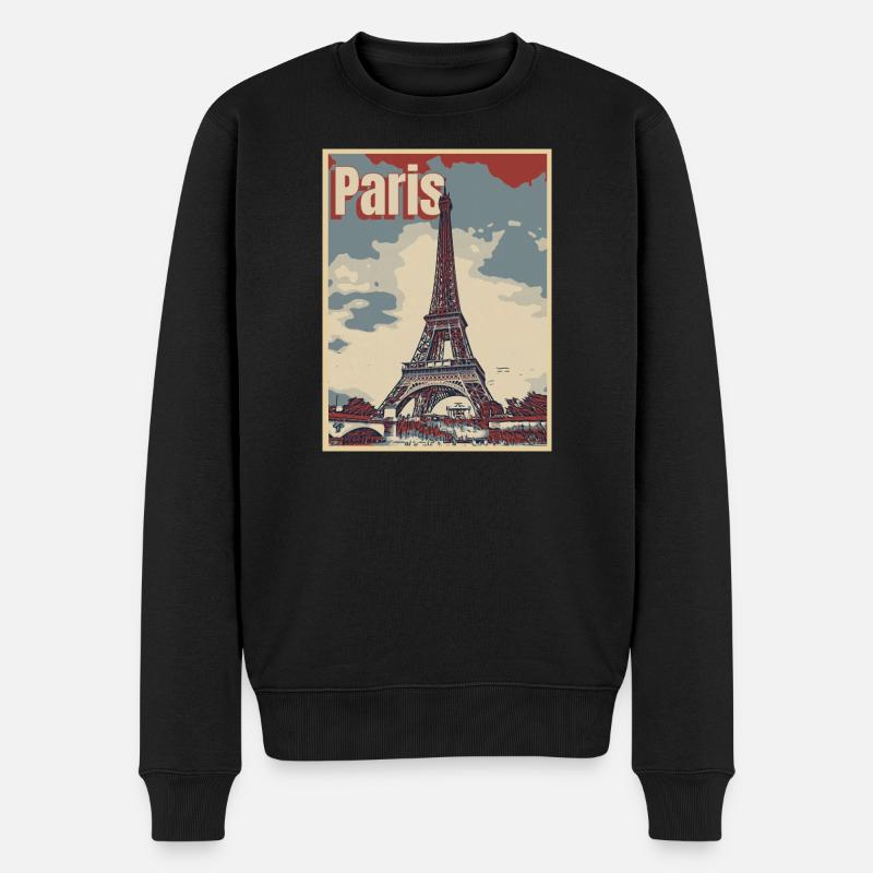 Paris Ville de l’amour - Pull Premium bio Homme - noir