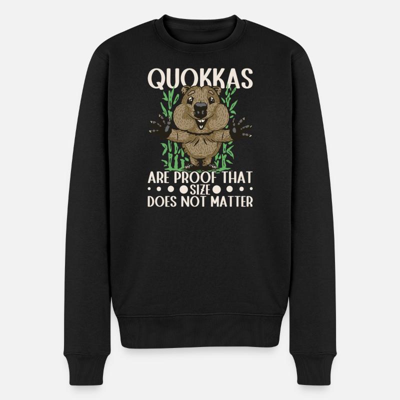 Quokkas sind der Beweis - Männer Premium Bio Pullover - Schwarz