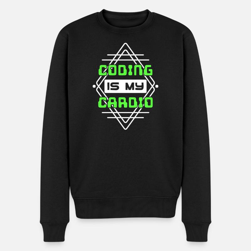 Developer Statement Code Skripting Webentwickler - Männer Premium Bio Pullover - Schwarz