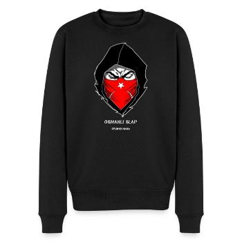 Osmanli Slap Hooded - Männer Premium Bio Pullover - Schwarz - Vorne - Nico (187cm)
