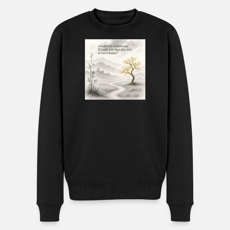 What's a haiku? - Männer Premium Bio Pullover - Schwarz