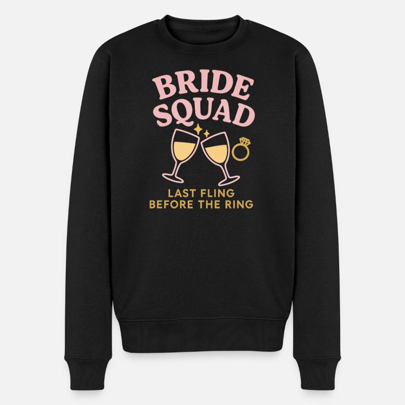 bride squad - Männer Premium Bio Pullover - Schwarz