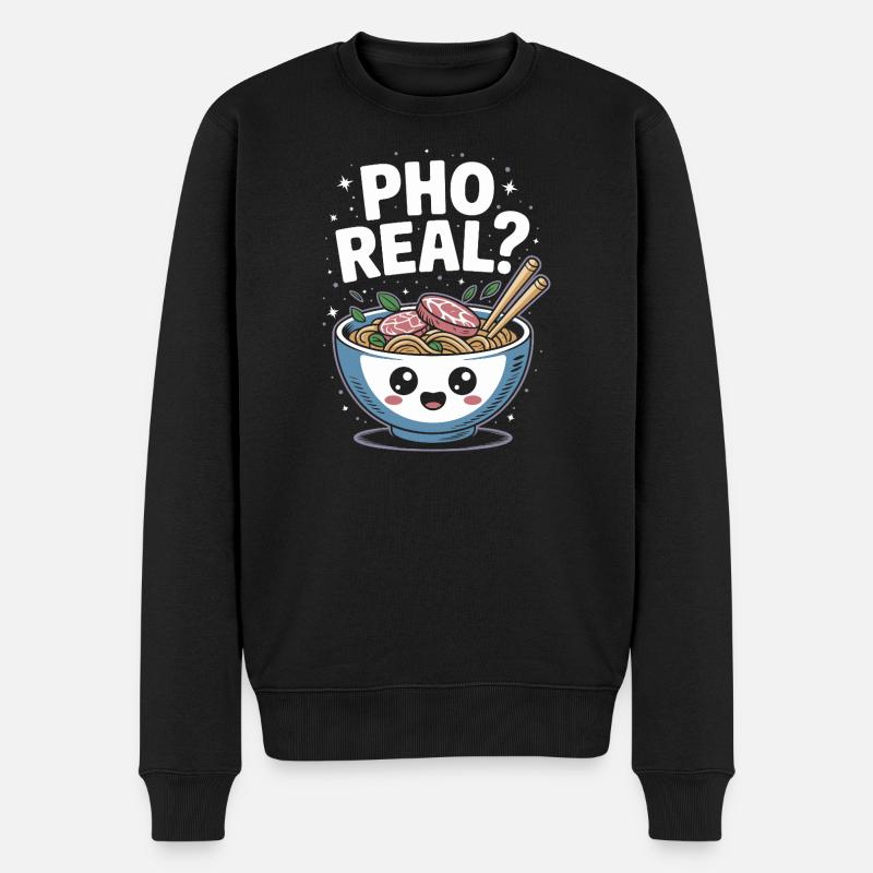 Pho Vraie soupe vietnamienne Pho - Pull Premium bio Homme - noir