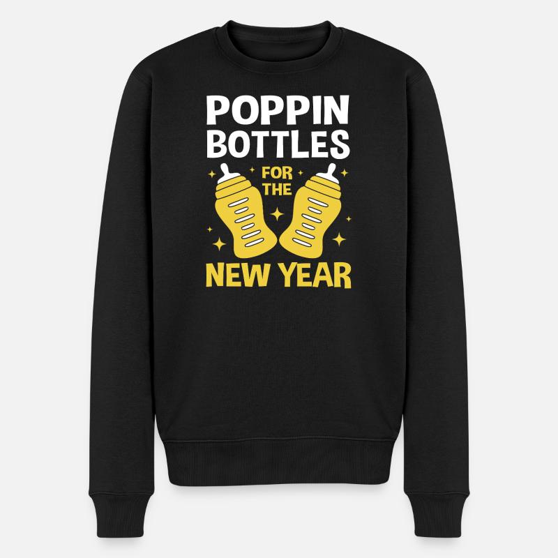 Gender Reveal Neujahr - Männer Premium Bio Pullover - Schwarz