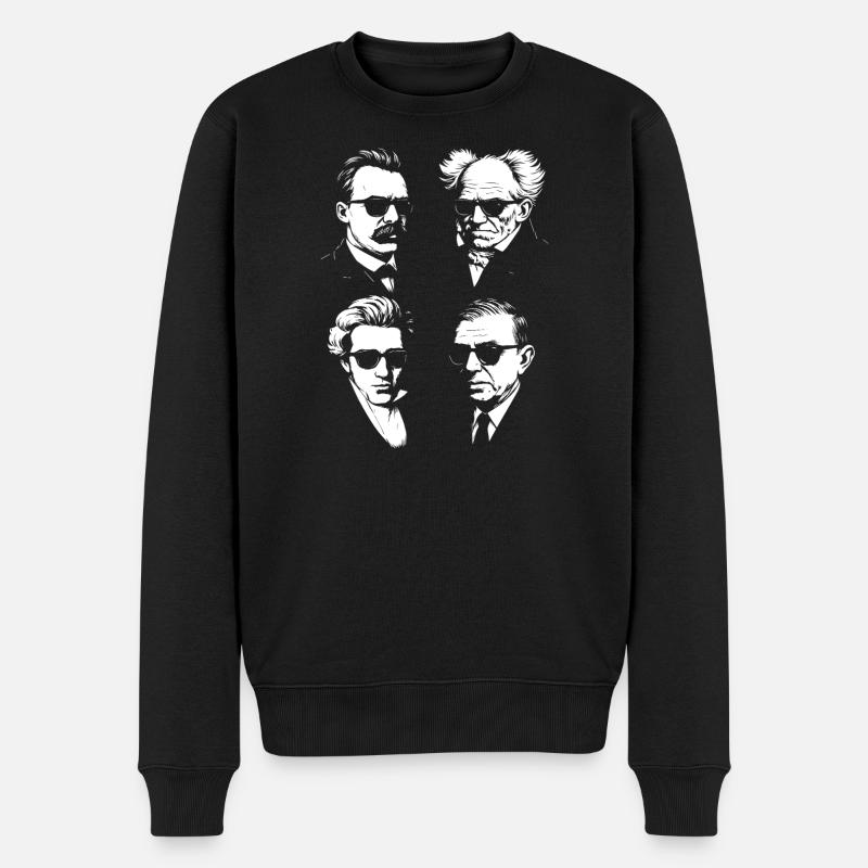 Existentialisme philosophie design - Pull Premium bio Homme - noir