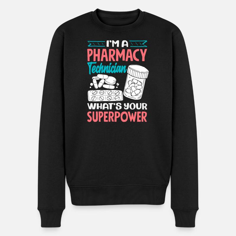 Pharmacien Technicien Pharmaceutique - Pull Premium bio Homme - noir