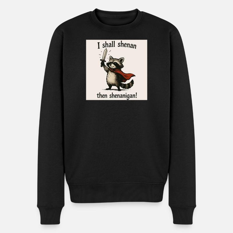 Héros raton laveur Péripée - Pull Premium bio Homme - noir