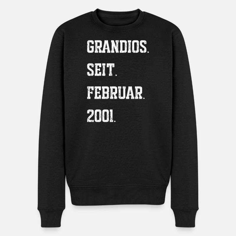 Anniversaire février 2001 - Pull Premium bio Homme - noir