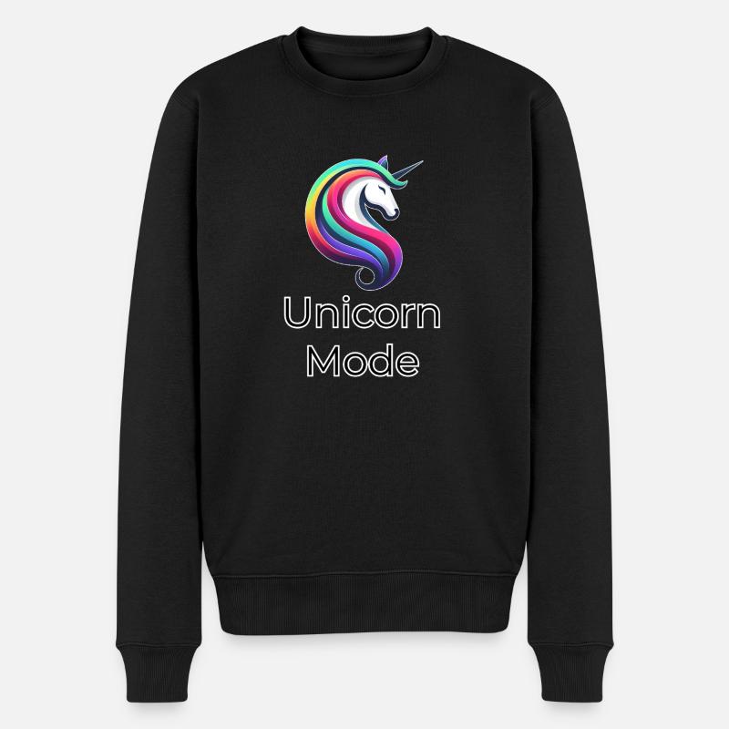 Explosion de couleurs de la mode licorne - Pull Premium bio Homme - noir