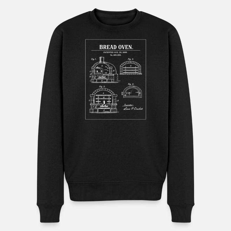 Design des Brotofen-Bauplans - Männer Premium Bio Pullover - Schwarz