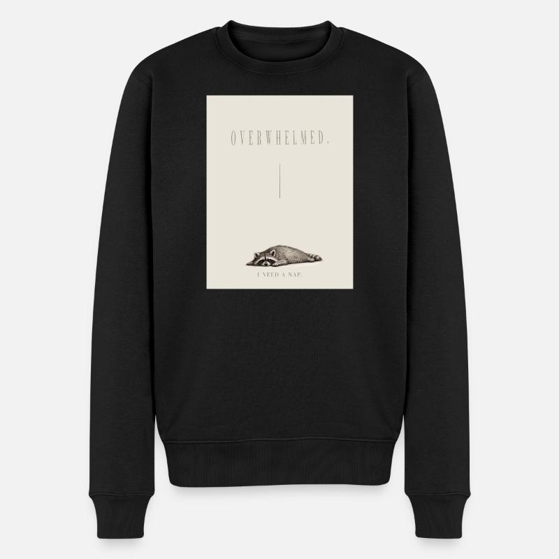 Mème du raton laveur dépassé - Pull Premium bio Homme - noir