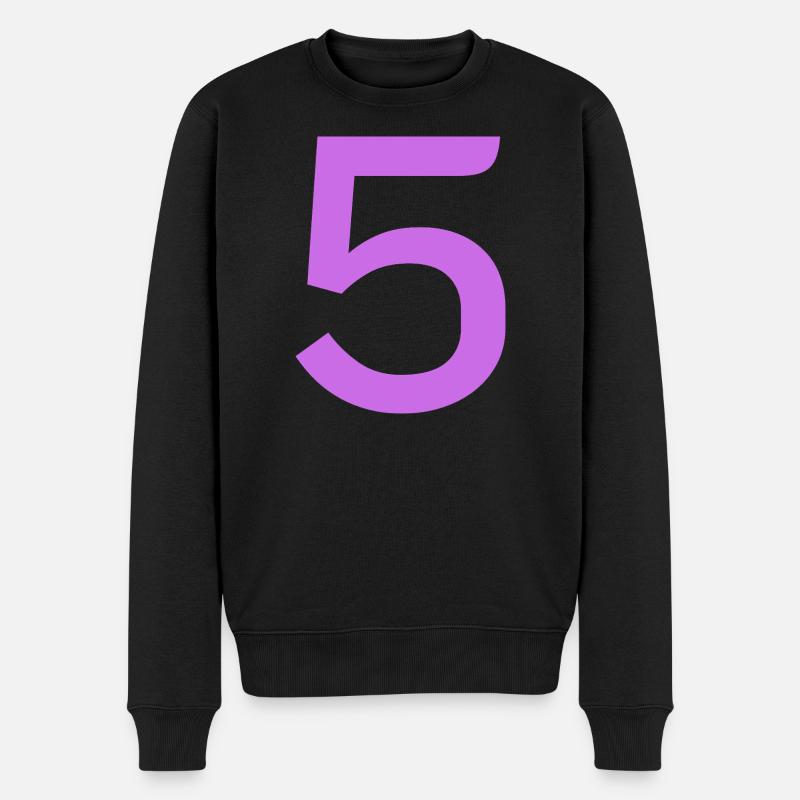 5 - Männer Premium Bio Pullover - Schwarz