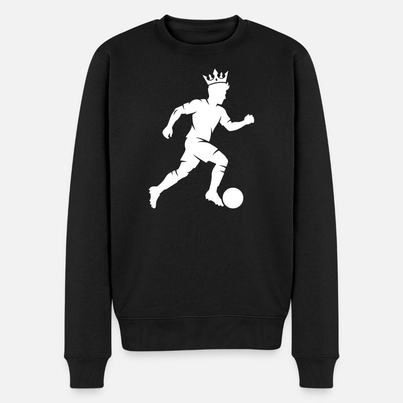 Silhouette du footballeur - Pull Premium bio Homme - noir
