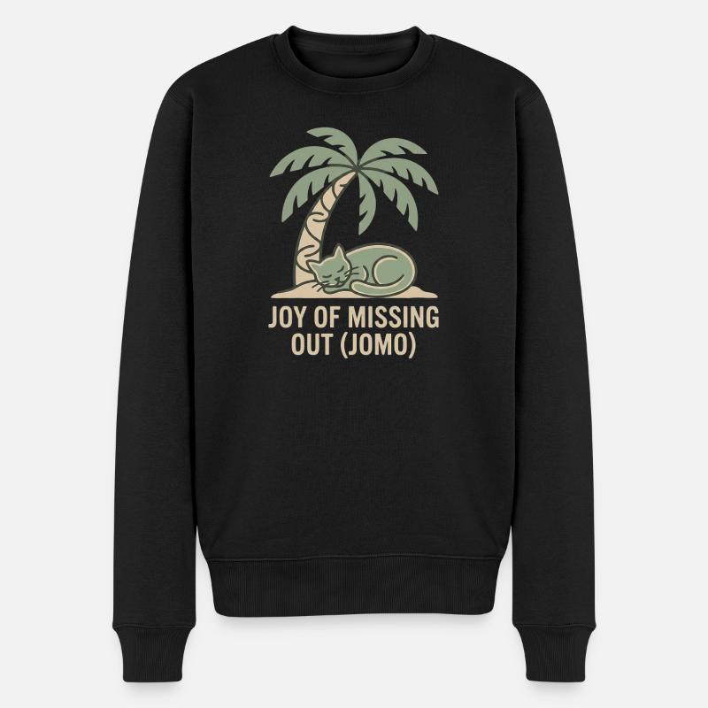 JOMO - Männer Premium Bio Pullover - Schwarz