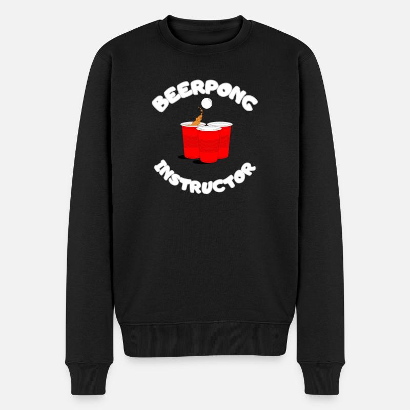 Bierpong Instructor - Männer Premium Bio Pullover - Schwarz