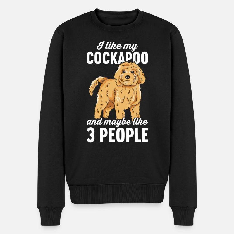 Chien Cockapoo - Pull Premium bio Homme - noir