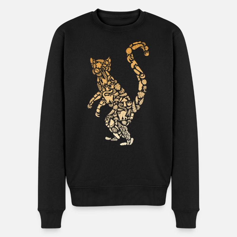 Lemuren Madagaskar Katta Zootier Mädchen Lemur - Männer Premium Bio Pullover - Schwarz