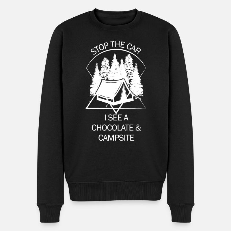 Zelt Camping Camper Pfadfinder Biwakieren - Männer Premium Bio Pullover - Schwarz