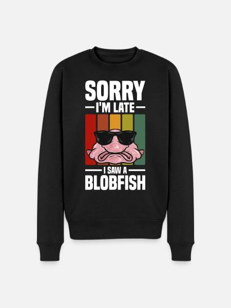 Blobfisch - Männer Premium Bio Pullover - Schwarz