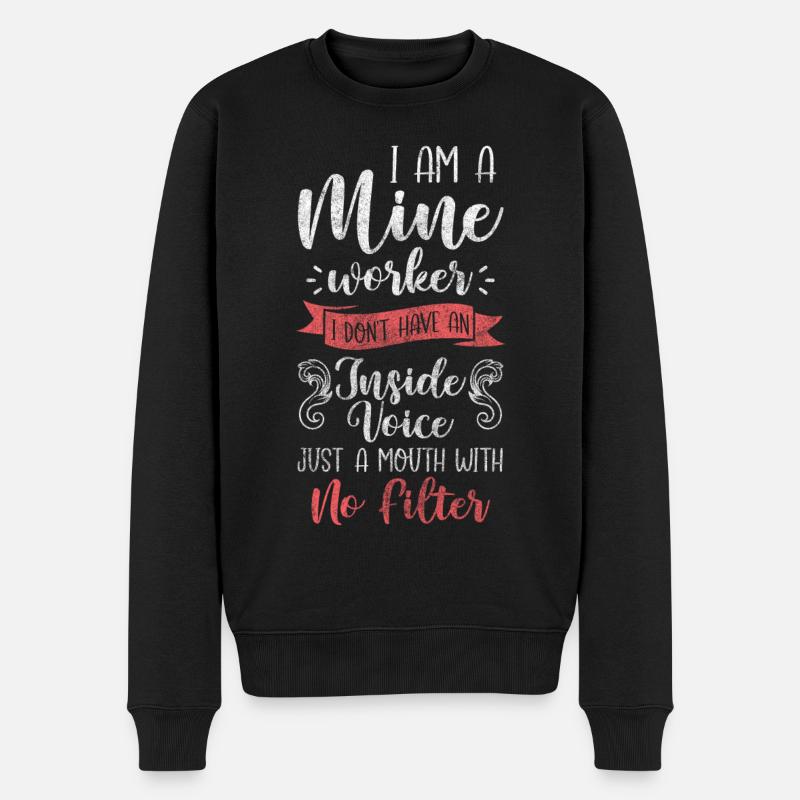 Mines Mines de pierres - Pull Premium bio Homme - noir