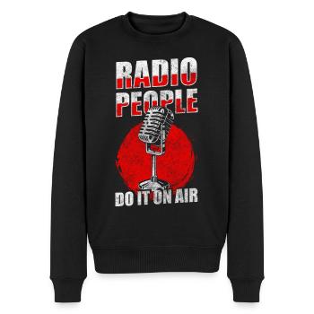 Fréquence vocale de l’émission de radio - Pull Premium bio Homme - noir - Devant - Nico (187cm)