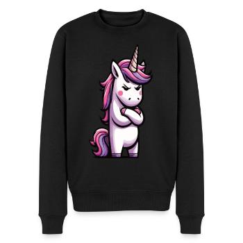 Licorne Licorne Fan Licorne Amoureux de la licorne - Pull Premium bio Homme - noir - Devant - Nico (187cm)