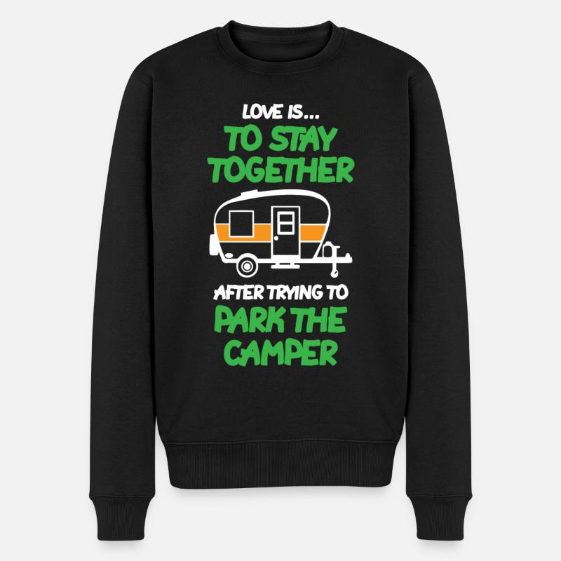 The Camper Van - Männer Premium Bio Pullover - Schwarz