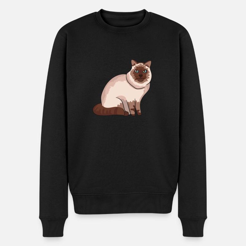 chat - Pull Premium bio Homme - noir