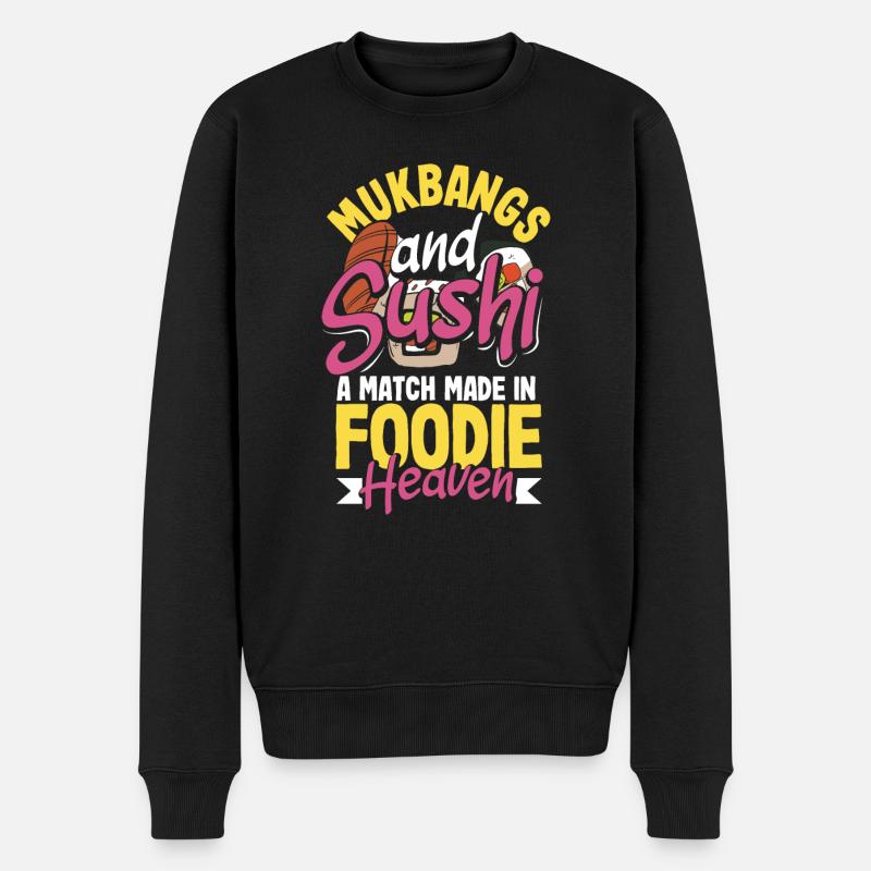 Mukbang et Sushi - Pull Premium bio Homme - noir