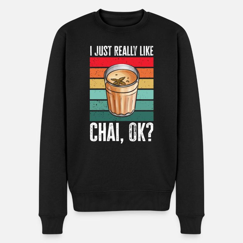 Thé Chai Masala Chai - Pull Premium bio Homme - noir