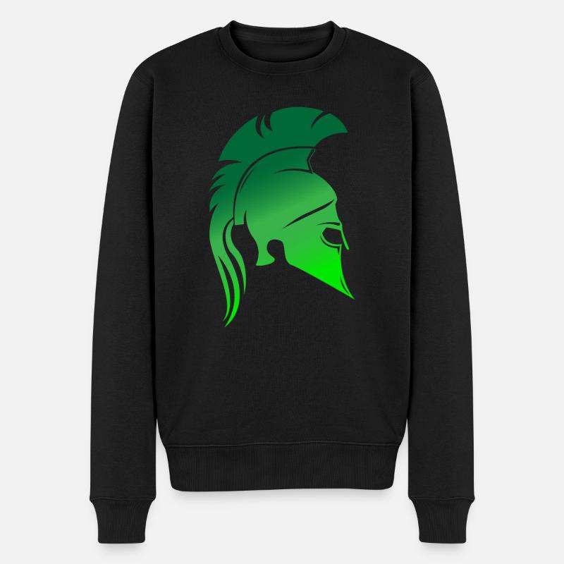 Sparta Design, grün - Männer Premium Bio Pullover - Schwarz