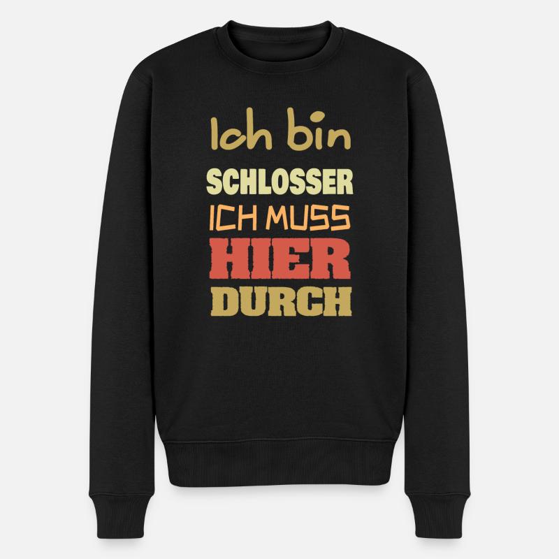 Schlosser als Beruf - Männer Premium Bio Pullover - Schwarz